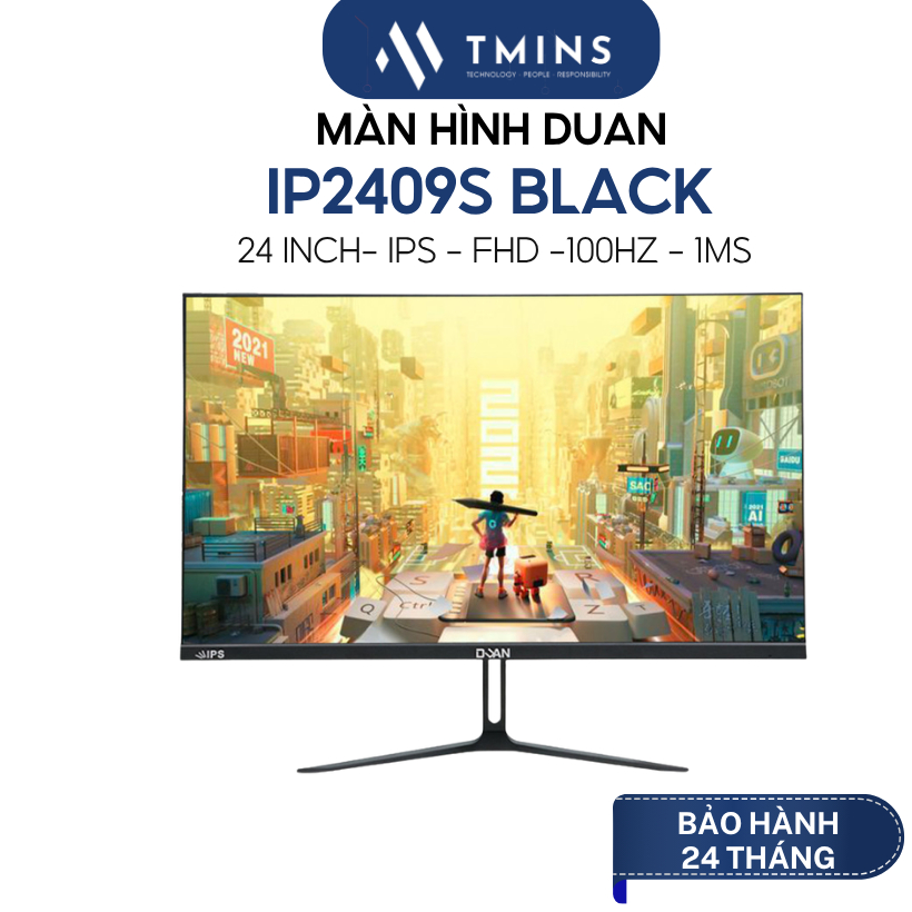 Màn hình DUAN DT-IP2409S BLACK/ WHITE (24 INCH- IPS - FHD -100HZ - 1MS) - Hàng chính hãng