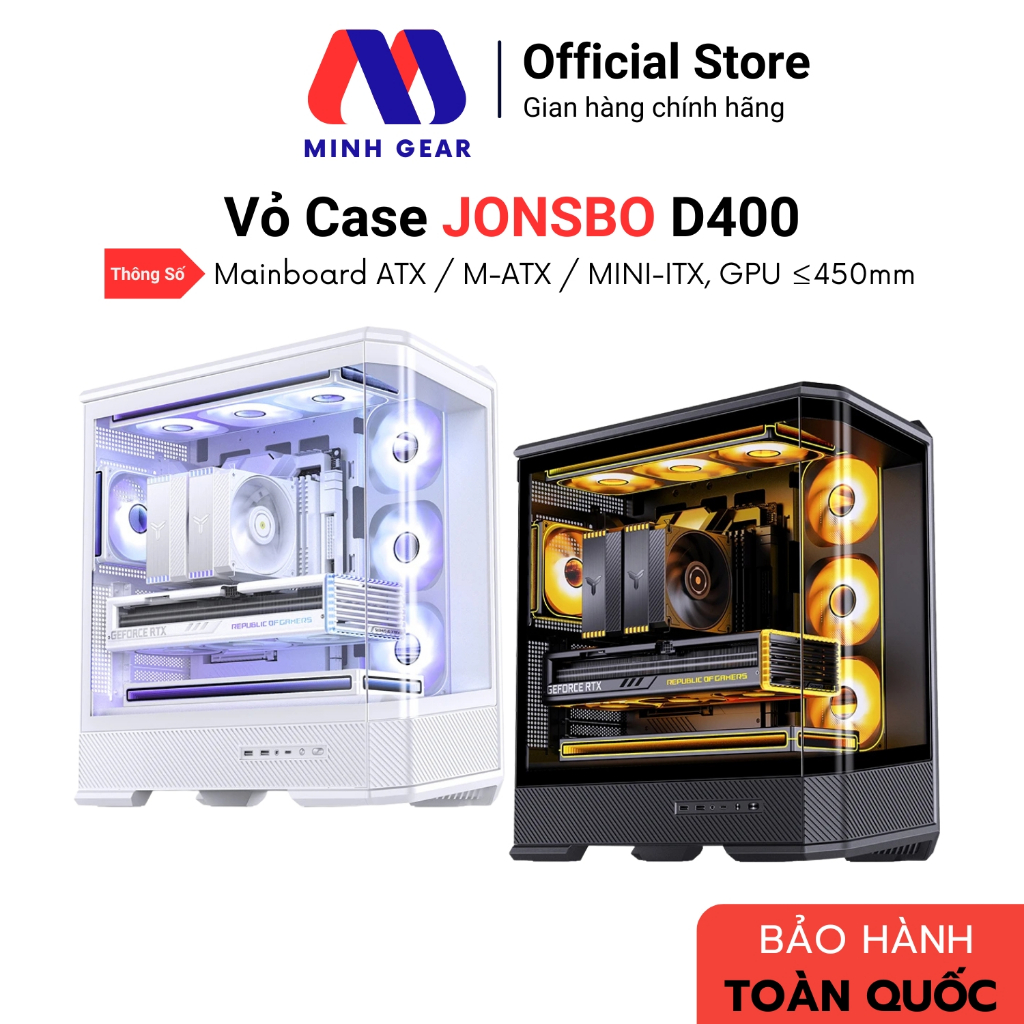 Vỏ Case Máy Tính JONSBO D400 - Hỗ trợ Mainboard ATX / M-ATX / MINI-ITX (Hàng Chính Hãng)