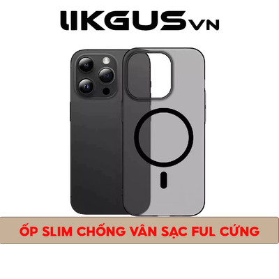 Ốp Lưng Nhám Chống Vân Tay Chính Hãng LIKGUSVN Hỗ Trợ Sạc Không Dây Dành Cho IP11 Đến16 Pro-Promax