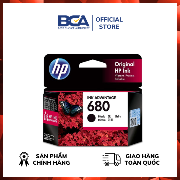 Mực In 680 Black Original Ink Advantage Cartridge (F6V27AA) DÙNG CHO MÁY 1115/3775/1118 / 2138