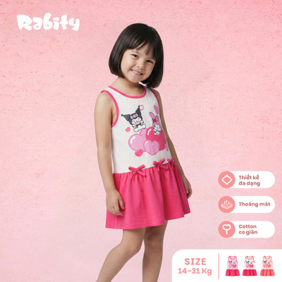   Đầm váy thun sát nách Kuromi bé gái Rabity 952.903