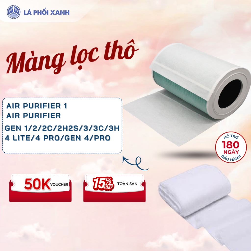 Màng lọc thô gắn rời cho lõi lọc của máy lọc air purifier 1 2 2C 2H 2S 3 3C 3H PRO 4 4 Lite AC0820 A