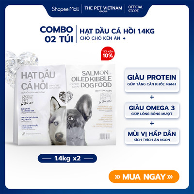 Combo 2 Túi | Hạt Dầu Cá Hồi Cho Chó Kén Ăn/Trưởng Thành King's Pet By Bao Anh 1.4kgx2