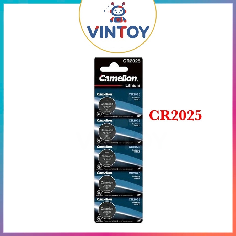 [Vỉ 5 Viên] Pin Cúc Áo Nút Áo Lithium 3V CR2025 Thay Bo Mạch Chủ Đồng Hồ Điện Tử Cân DL2025 5003LC