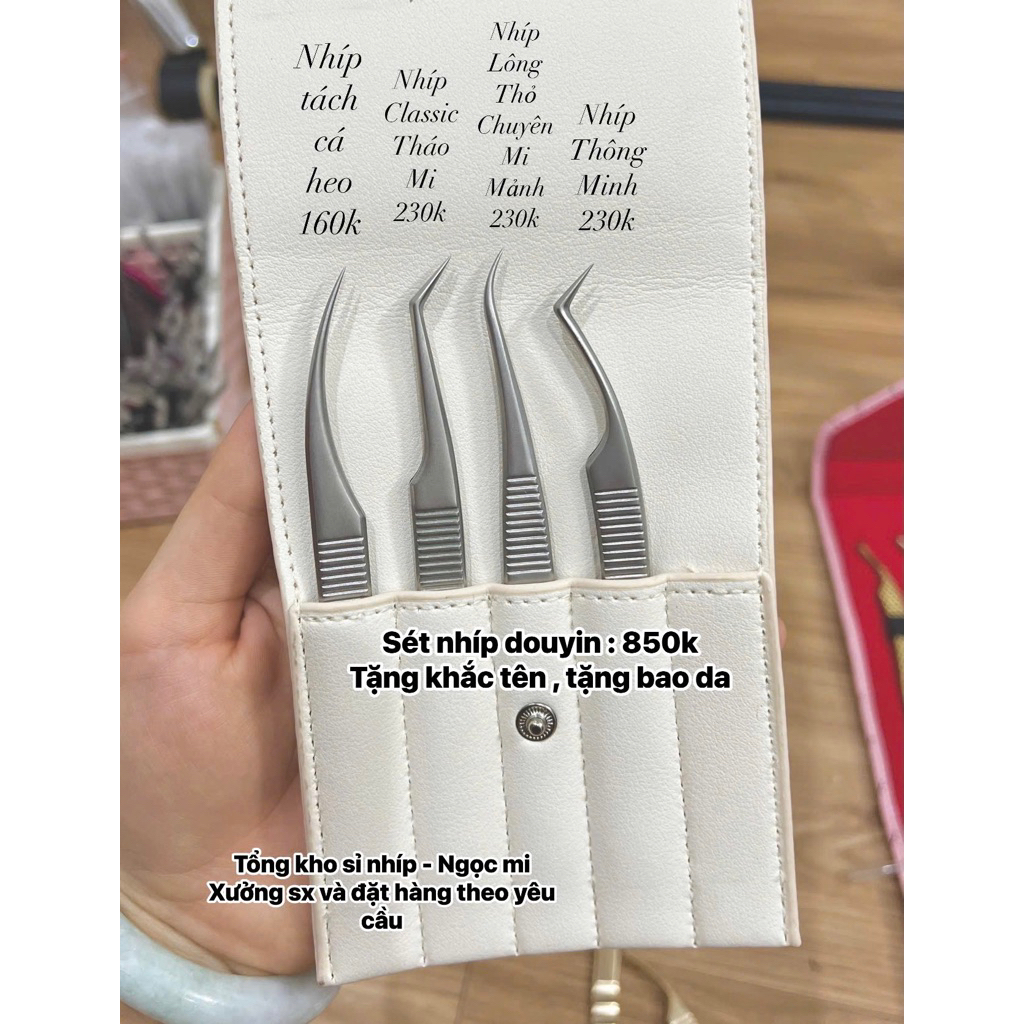 Set nhíp nối mi Douyin