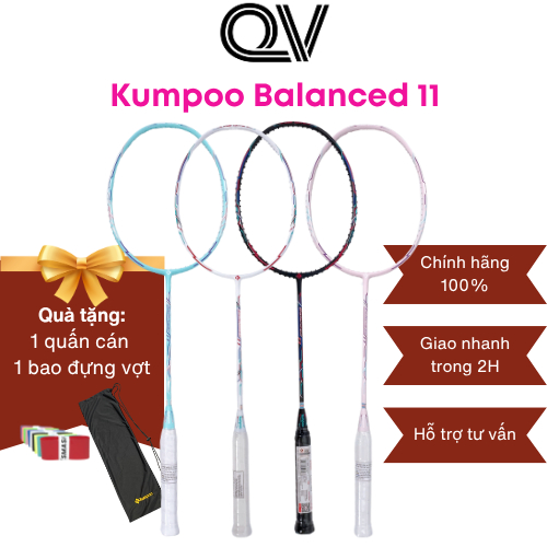 Vợt cầu lông Kumpoo balanced 11 chính hãng Quốc Việt Badminton công thủ tốt, màu sắc trẻ trung
