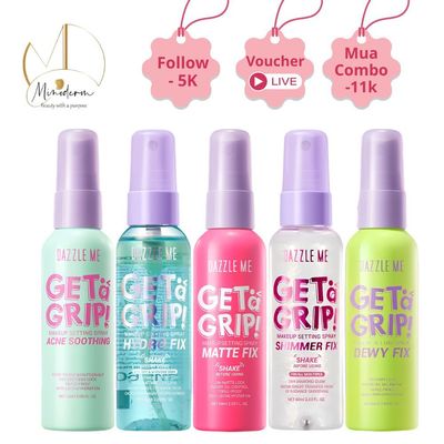 Xịt khóa nền DAZZLE ME Setting Spray Matte Fix trang điểm kiểm soát dầu mịn lì lâu trôi 60ml