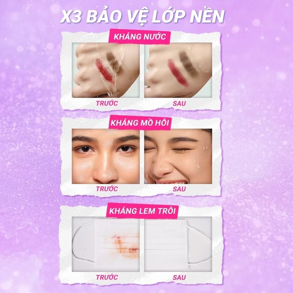 Ảnh 6 của Xịt khóa nền DAZZLE ME Setting Spray Matte Fix trang điểm kiểm soát dầu mịn lì lâu trôi 60ml
