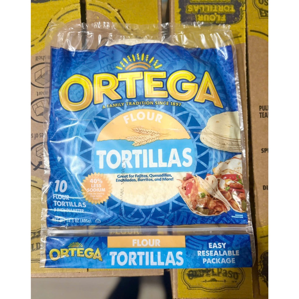 [Gói 405g ] BÁNH MÌ DẸT CỠ LỚN FLOUR TORTILLAS ORTEGA