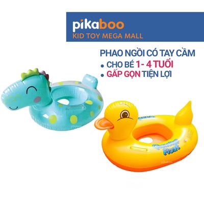 Phao bơi cho bé Pikaboo, kiểu dáng phao ngồi đẹp, chất liệu cao cấp dai bền hoạ tiết in hình sắc nét