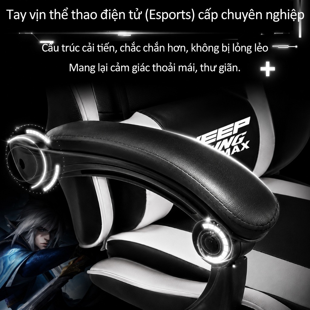 Ghế ghế máy tính chơi game, ghế ngồi lâu thoải mái dùng trong gia đình, ghế công thái học | BigBuy360 - bigbuy360.vn