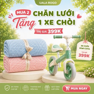 Chăn lưới Sợi tre Ualarogo chống ngạt Bamboo mềm nhẹ thoáng mát 2444