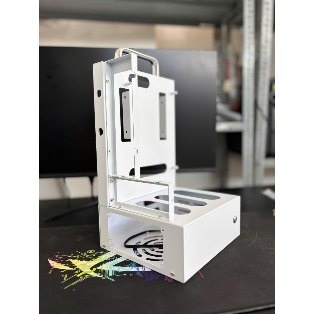 case ITX trần Q40, main ITX, nguồn SFX,Gắn dc tản nước 240ml