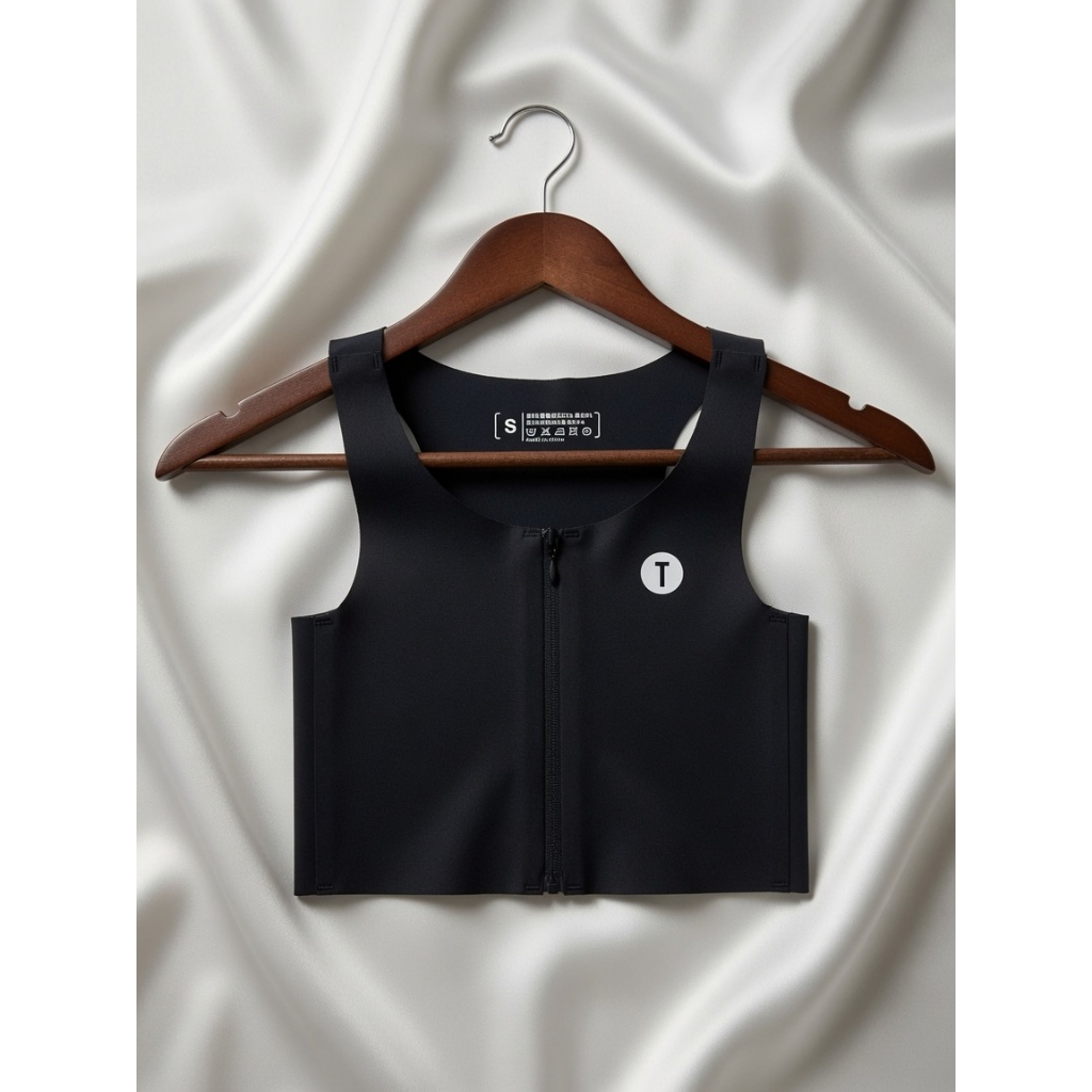 Áo Binder Tomboy Khóa Kéo | Áo Nịt Ngực Tomboy Không Đường May | Mềm Mại Thoáng Khí Size S-4XL