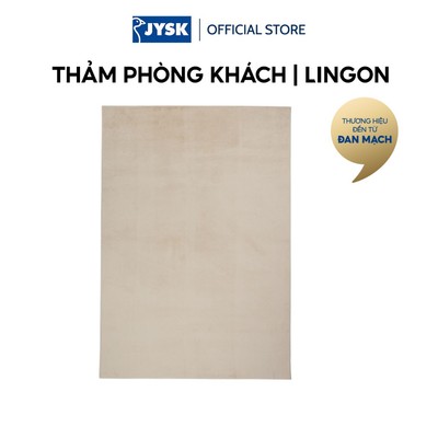 Thảm phòng khách | JYSK LINGON | polyester | màu tự nhiên |  R140xD200cm