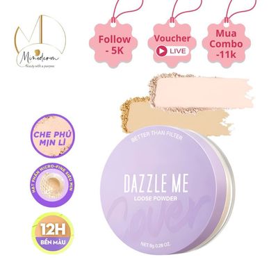 Phấn phủ bột DAZZLE ME Loose Powder trang điểm chống nước mồ hôi kiểm soát dầu 8g