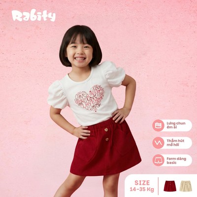   Chân váy nhung bé gái Rabity 955.044