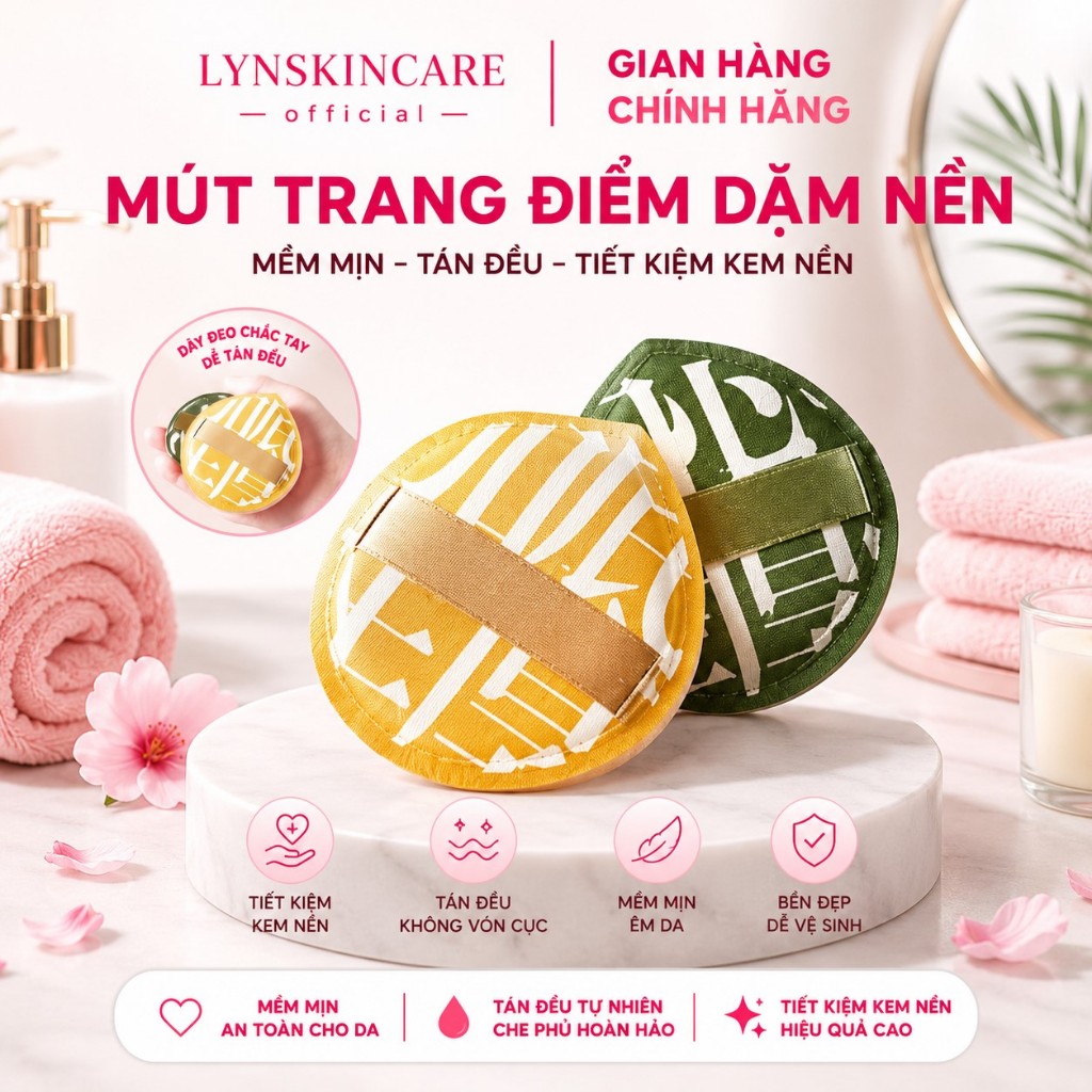 COMBO Mút makeup Size Lớn Dặm Nền Siêu Mềm Mịn, Tạo Lớp Nền Hoàn Hảo Cho Makeup Chuyên Nghiệp