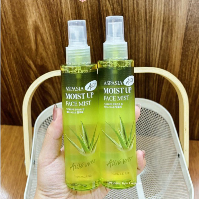 Xịt khoáng Aspasia Moist Up 150ml - Xịt khoáng Nha Đam Aspasia Dưỡng Ẩm, Làm Dịu Da