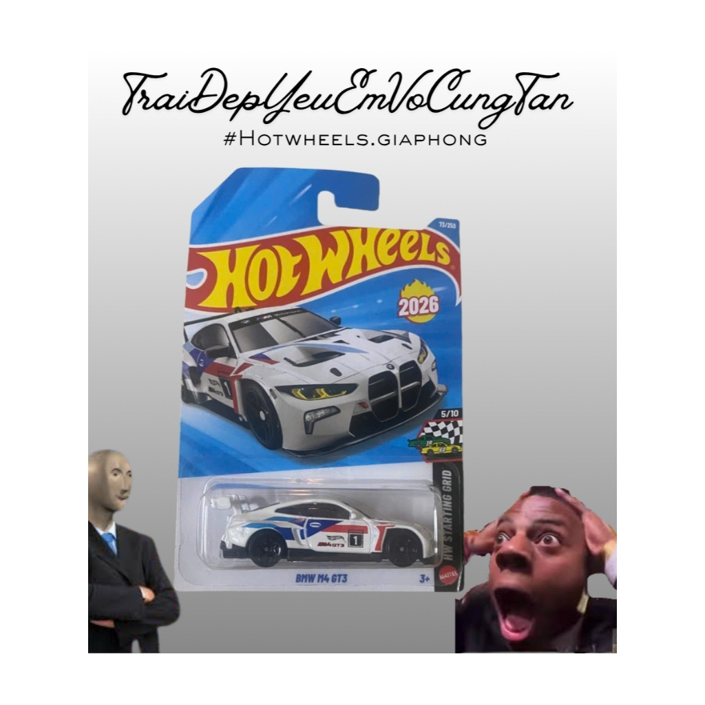Phong1:64  Xe mô hình Hot Wheels basic BMW M4 GT3 - New case 2026.
