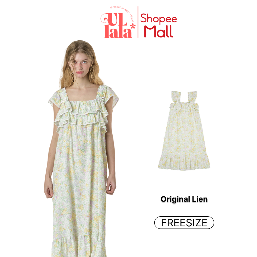 Ullala Pajamas Lien Sleeveless Váy ngủ mặc nhà nữ Freesize