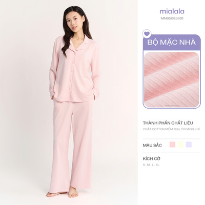 [Love Soft] Mialala Mặc Nhà Pijama Cổ Bẻ Ve TDQD 5901 Tay Dài Quần Dài Chất Liệu Cotton Mềm Mịn