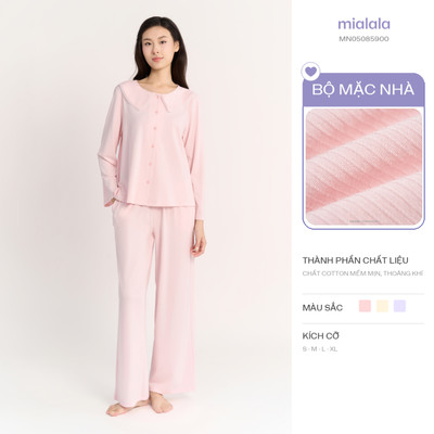 [Love Soft] Mialala Bộ Mặc Nhà TDQD 5900 Thiết Kế Cổ Đơn Vạt Thoáng Cổ Dễ Chịu Màu Pastel Nhẹ Nhàng Chất Liệu Cott