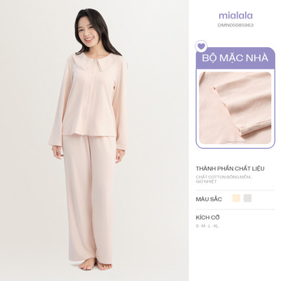 Mialala [BST ẤM] Mặc Nhà Tay Dài Quần Dài 5963 Chất Liệu Cotton Bông Ấm Áp Phù Hợp Cho Mùa Đông