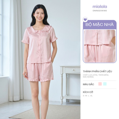 Mialala Bộ Mặc Nhà 6166 Chất Liệu Lụa Latin Mềm Mát Cổ Sen Đơn Vạt Thoải Mái 2 Kiểu Dáng Ngắn Và Dài