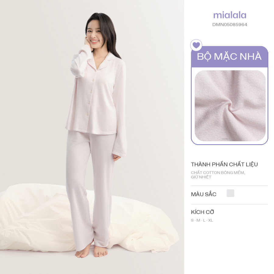 Mialala [BST ẤM] Mặc Nhà Tay Dài Quần Dài 5964 Chất Liệu Cotton Bông Ấm Áp Cho Phái Đẹp