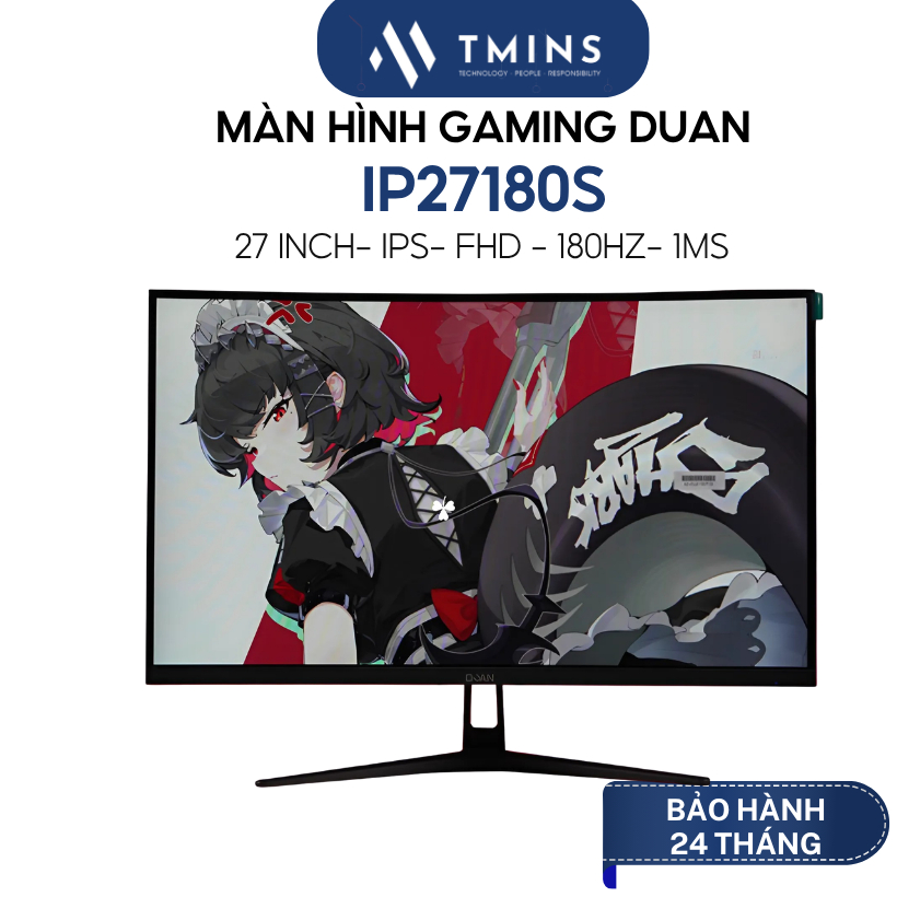 MÀN HÌNH gaming DUAN IP27180S Black/ White (27 INCH- IPS - FHD - 180hz- 1MS) - Hàng chính hãng