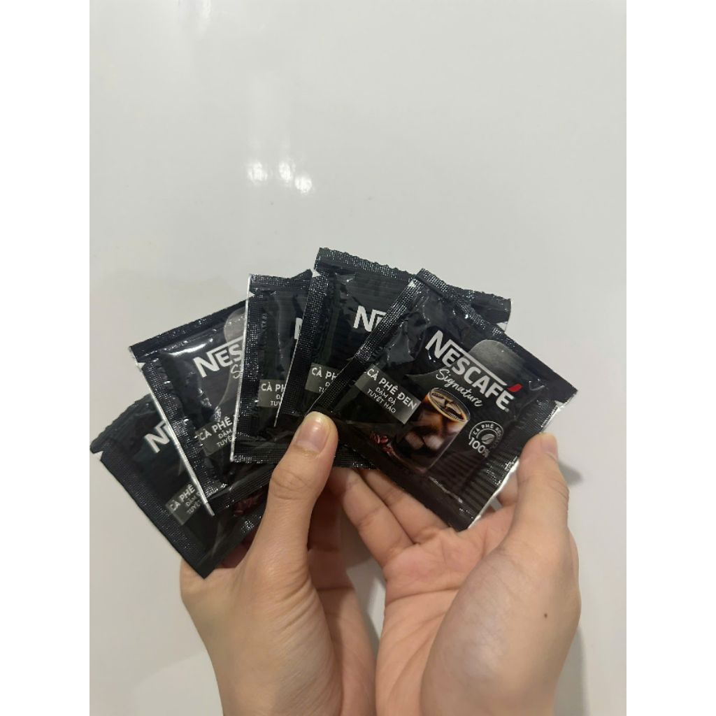Combo 5 gói lẻ nescafe signature cà phê sữa/cà phê đen