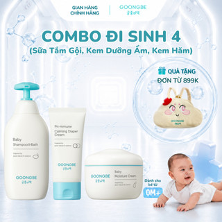 Combo Đi Sinh 3 Món Gồm Sữa Tắm Gội, Kem Chống Hăm, Kem Dưỡng Ẩm Cho Bé Từ Sơ Sinh