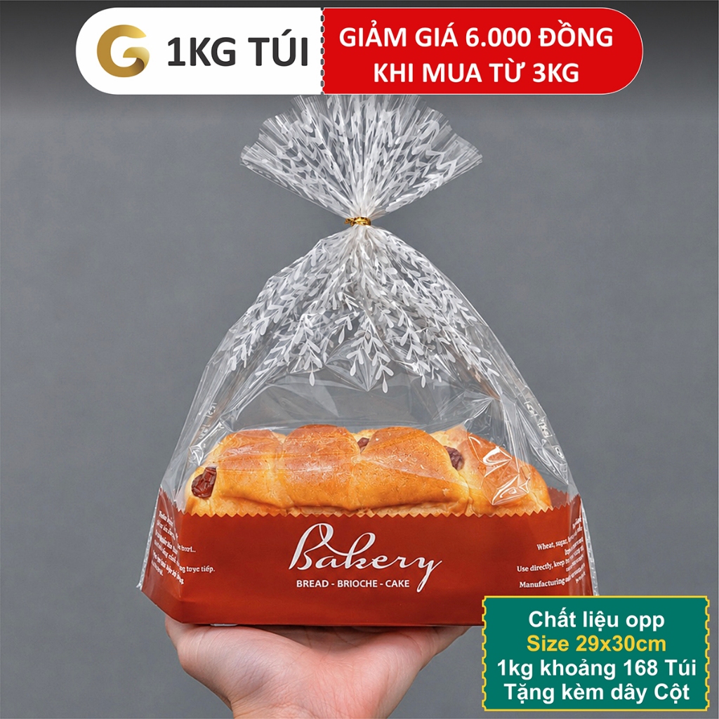 1kg Túi Đựng Bánh Mì Hoa Cúc Bakery (Túi Bopp Cúc Bakery) [Gold Pack Việt Nam]