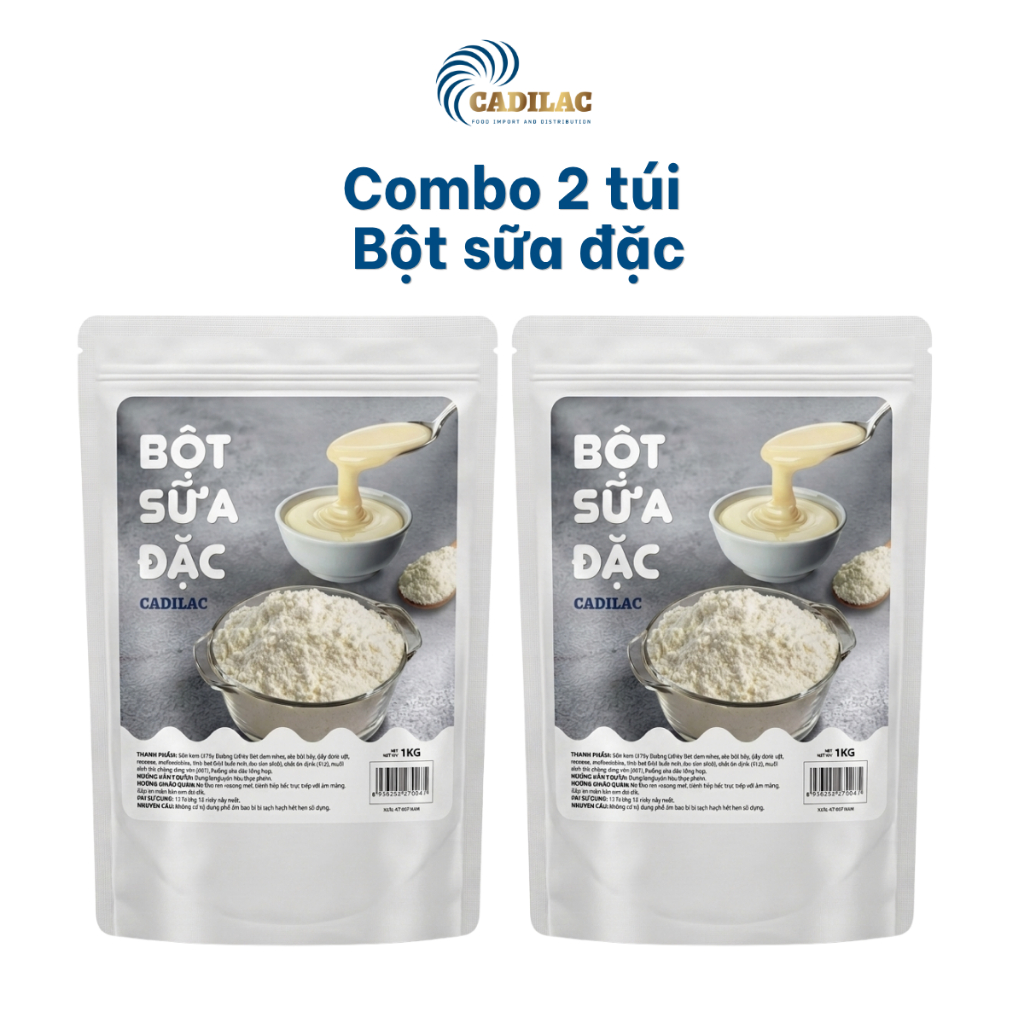 Combo 2 túi - Bột sữa đặc Cadilac 1kg