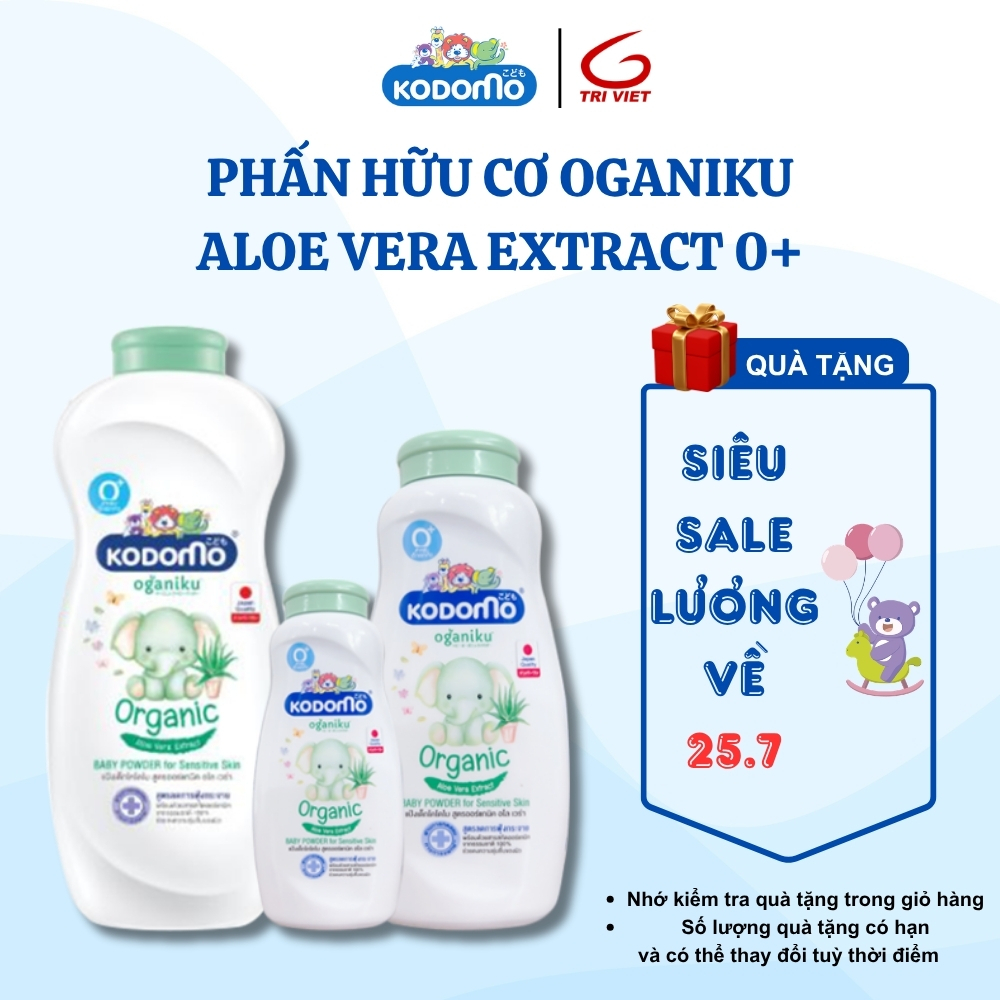 Phấn trẻ em Kodomo Oganiku Organic Aloe Vera Extract