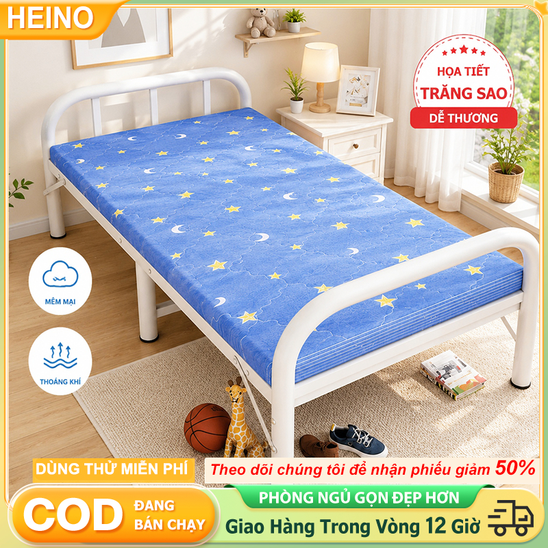 Giường Gấp Gọn HEINO Khung Sắt Rộng 75/100/120cm Gấp Đôi Tiết Kiệm Diện Tích Giao Nguyên Chiếc