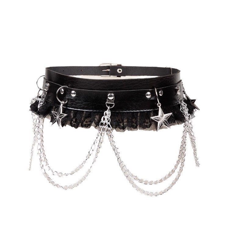 Thắt Lưng Eo Nữ Phong Cách Gothic Dây Xích Trang Trí Cá Tính Phụ Kiện Thời Trang Punk Rock
