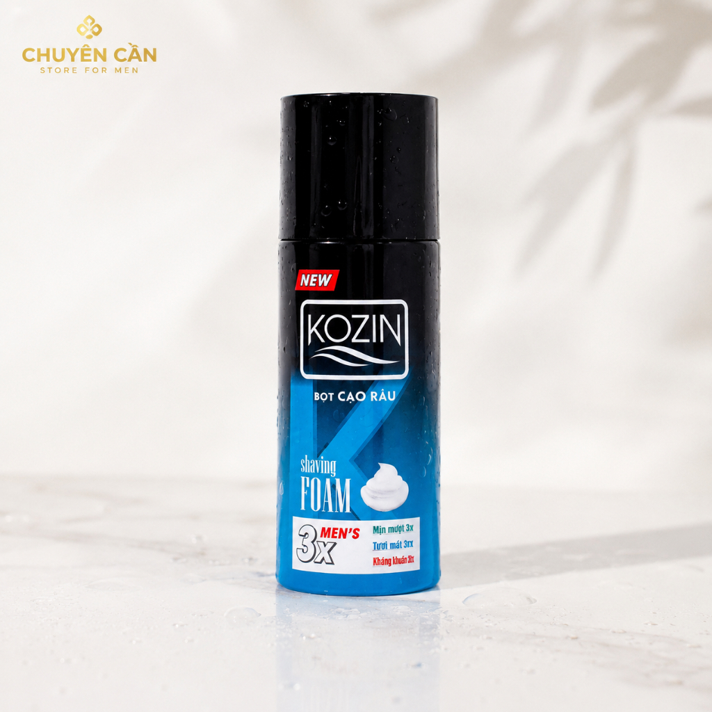Bọt Cạo Râu KOZIN Shaving Foam 175ml Dạng Bọt Chai Xịt Hương Nam Tính