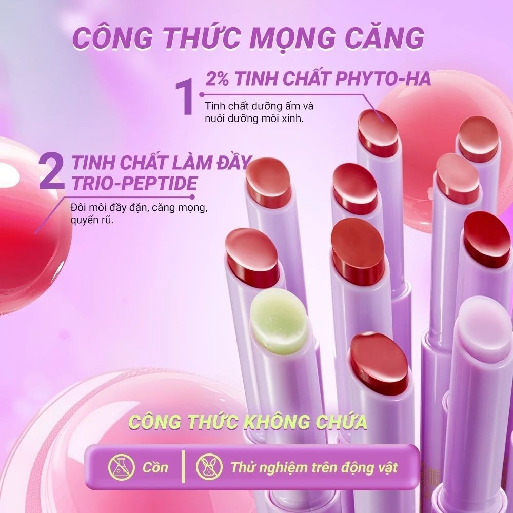 Ảnh 10 của Son kem bóng Dazzle Me Ink-Vinyl Lip Lacquer lâu trôi mịn màng kháng nước, ngọt ngào, 2.5ml