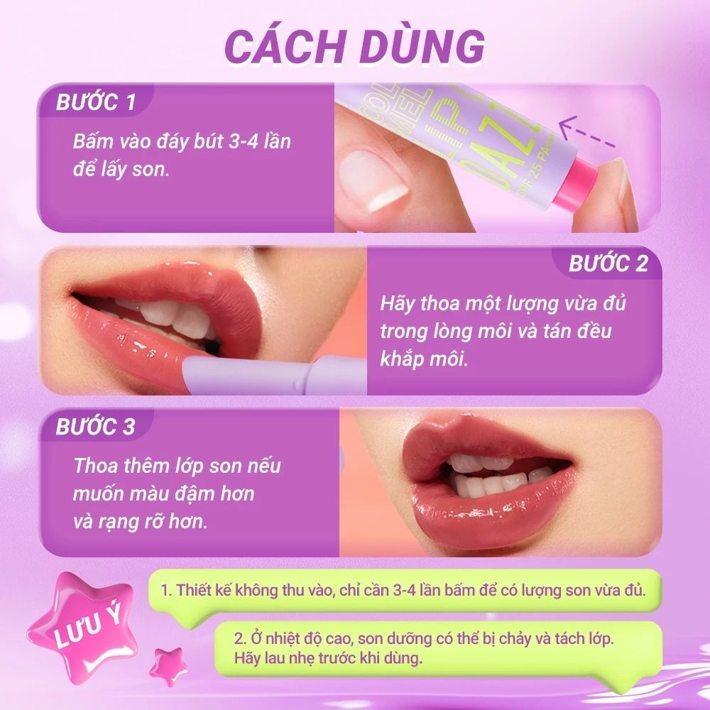 Ảnh 20 của Son kem bóng Dazzle Me Ink-Vinyl Lip Lacquer lâu trôi mịn màng kháng nước, ngọt ngào, 2.5ml
