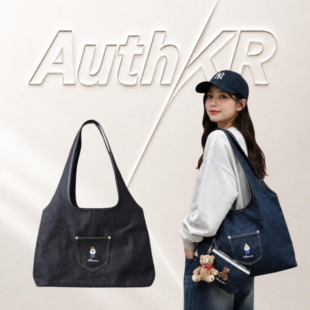 [Auth] Túi WHOAU Steve Denim Shoulder - Indigo