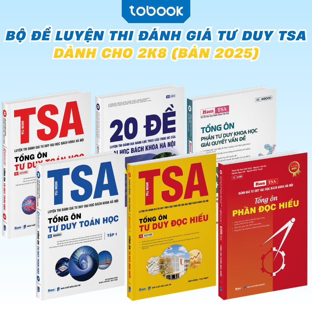 Sách - Ôn Thi Đánh Giá Tư Duy TSA 2026 Đại Học Bách Khoa Hà Nội