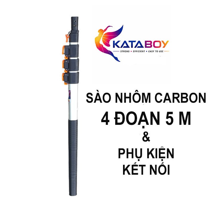 Sào Nhôm Carbon Rút 5m 5 Đoạn Chịu Lực Dạng Rút Gọn Dụng Cụ Làm Vườn - Kataboy