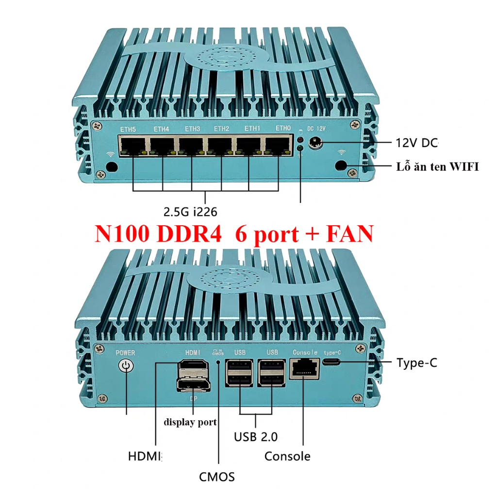 PC router , minipc N4100 , 6305, N5095 , N95 , N100 N150 , 7505 , 8505 port 2.5Gbps, chạy Routeros ,