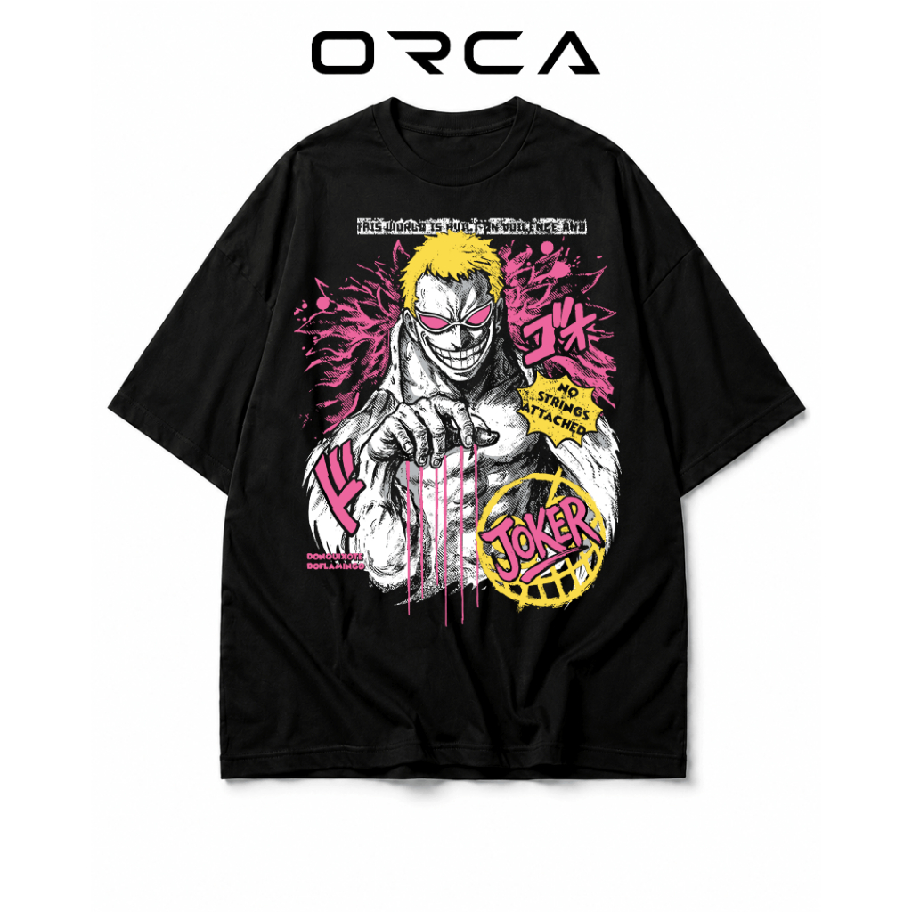 Áo thun Orca in hình Donquixote Doflamingo One Piece - Vải Cotton cao cấp - ORCA1236