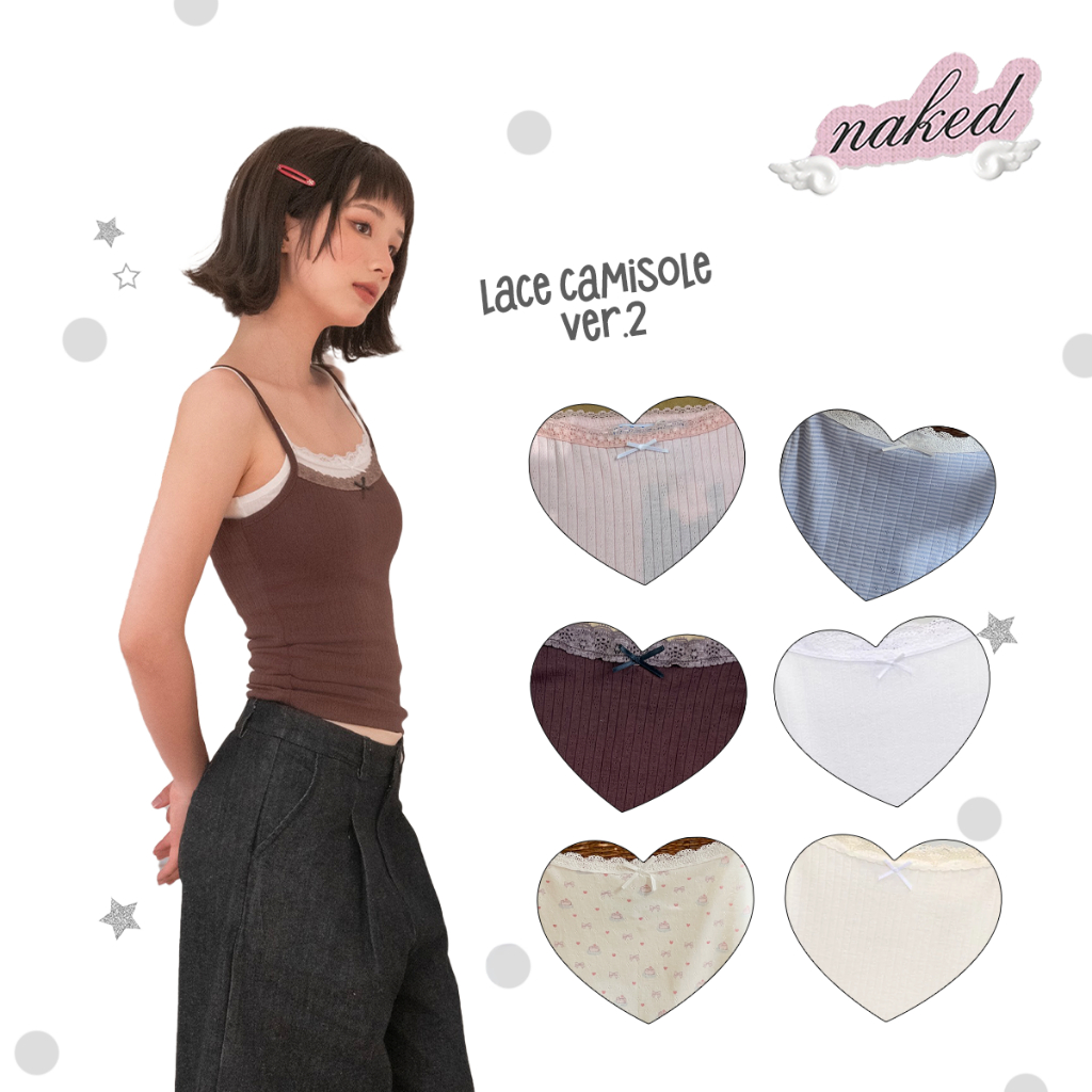 Áo hai dây nữ NAKEDbyV áo 2 dây cotton co giãn 4 chiều không mất form thoáng mát CAMISOLE