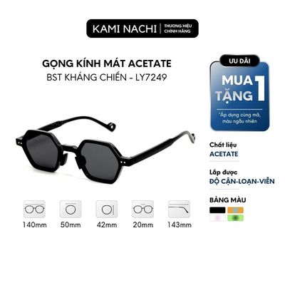 Kính mát phong cách Kháng Chiến chất liệu Nhựa ACETATE mã LY7249 KAMI NACHI