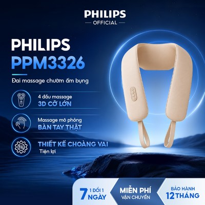 Máy Massage Cổ Vai Gáy PHILIPS 3326 - mô phổng như bàn tay, tác động sâu