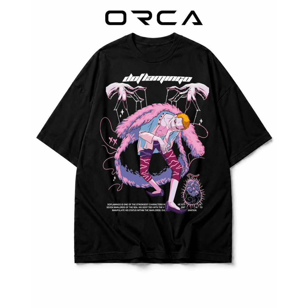 Áo thun Orca in hình Donquixote Doflamingo One Piece - Vải Cotton cao cấp - ORCA1245